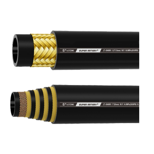 2-layer steel wire braided high pressure hydraulic hose